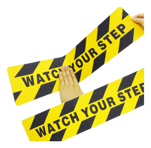 5 Piezas De Cinta Adhesiva De Advertencia Watch Your Step, C