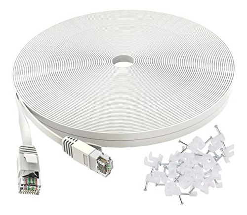 Cable Ethernet Cat 6 De 50 Pies, Blanco - Cables De Conexión