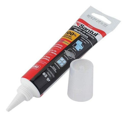Silicon Sellador Multiusos Santul 5723 - Tubo 85 Gr 6 Piezas