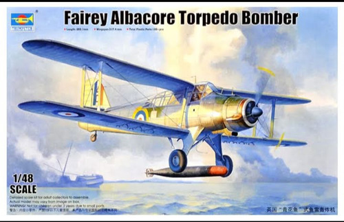 Fairey Albacore- Torpedero Inglés -escala 1/48 Kit Trumpeter