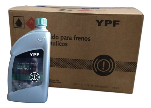 Liquido De Frenos Hidraulicos Dot4 Caja 12x1l (ypf) 3c Ypf