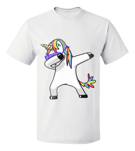 Playera Camiseta Pony Unicornio Arcoiris Dab Kawaii + Regalo