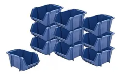 Comprar Emporio Organizado Kit 20 Gaveteiro Estante Organizadora Caixa Bin Nº5 Azul Cor Azul-turquesa no Mercado Livre
