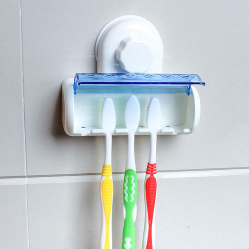 Soporte Para Cepillo De Dientes Montado En La Pared Con Tapa