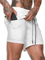 Comprar Short Comodo Suelto Hombre C\u002Fbolsillos Ejercicio Correr Gym
