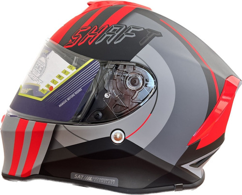 Casco Shaft Sh551 Trak Negro Rojo