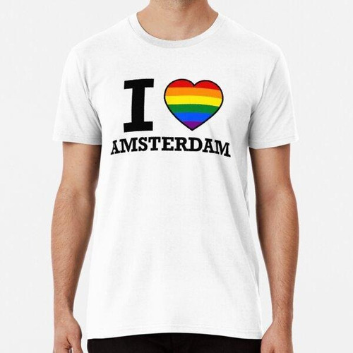 Remera Me Encanta El Orgullo Gay De Amsterdam Algodon Premiu