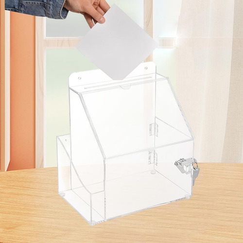 Cadera De Recolección Box De Donación Acrílico Con Caja