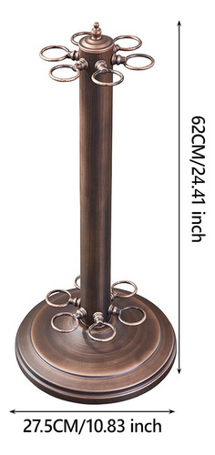 Hwa Soporte De Pared For Taco De Billar De Acero Cepillado