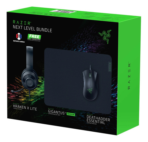 Combo Audifono Mouse Mousepad Razer Gaming 