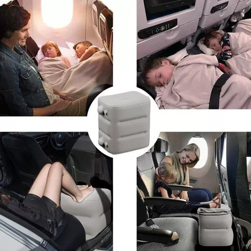 Reposapiés Inflable, Almohada Para Viajar En Avión.