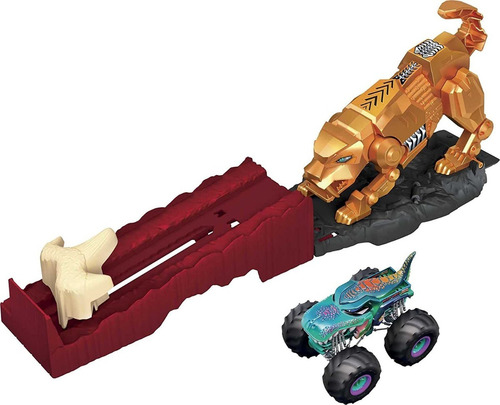 Imagen 2 de 7 de Pista Hot Wheels Pista Monster Truck Sabretooth Showdown