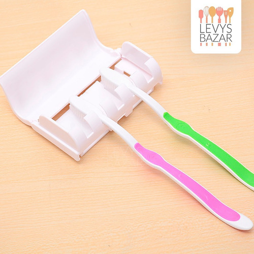 Imagen 10 de 10 de Porta Cepillo 2 En 1 Dispenser Pasta Dental Soporte Touch Me