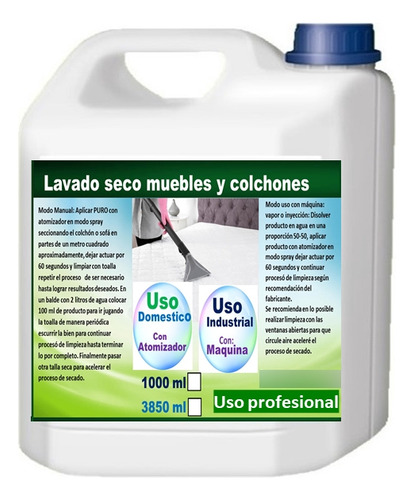 Lavado En Seco Para Colchones Muebles Tapicería Etc