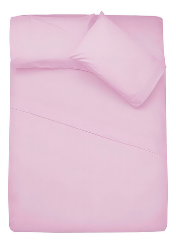 Juego De Sabanas Matrimonial Ultrasoft Microfibra Rosa Claro Diseño De La Tela Liso