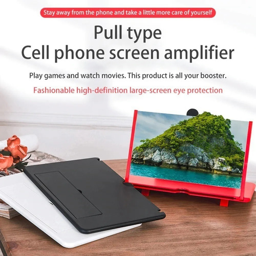 Imagem 4 de 4 de Lupa Ampliadora Para Tela De Celular Vira Mini Tv 3d 12 Pol