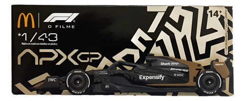 Miniatura Carro Formula 1 Mc Donalds F1 O Filme 1/43 Set 2un Preto