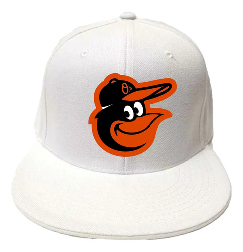 Gorra Blanca Plana Orioles Baltimore Unisex Unitalla