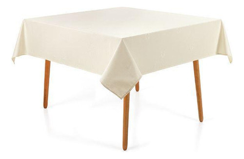 Toalha De Mesa Quadrada 8 lugares 1,8x1,8m Karsten Desiree Pérola
