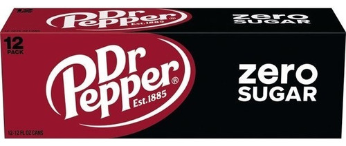 Refresco Dr Pepper Zero Sugar Soda, 12 Fl Oz Latas, 12 Pack