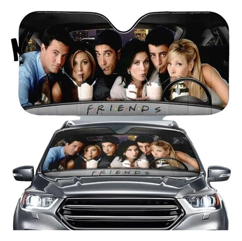 Parasol Friends Carro Protector Auto Parabrisas Sol Rayos Uv