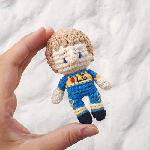 Muñeco Martín Palermo Boca Jrs. Amigurumi Tejido - Pipelino