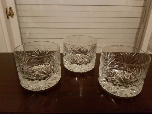 2 Vasos De Whisky En Cristal Exquisitamente Tallados