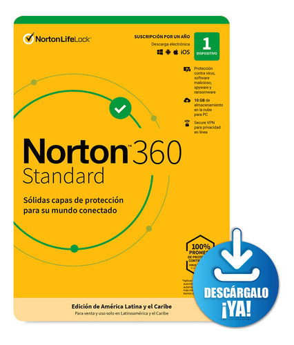 Antivirus Norton 360 Standard Licencia 1 Año - 1 Dispositivo