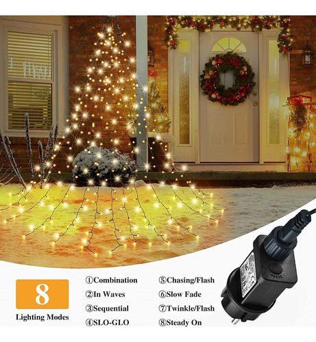 Sd Mc Luces De Árbol De Navidad Con Anillo, 400 Led De 6.6