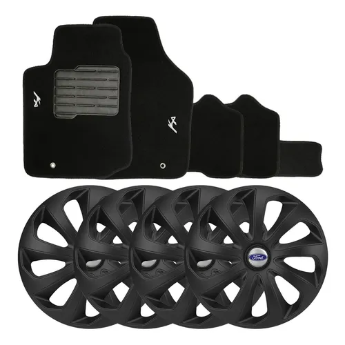 comprar Jogo De Calotas Esportivas Velox 14 Fosc Black + Tapete Bor
