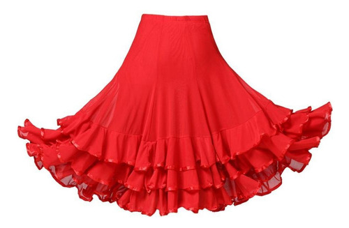 Elegante Vestido Moderno Con Falda Grande For Baile Flamenc