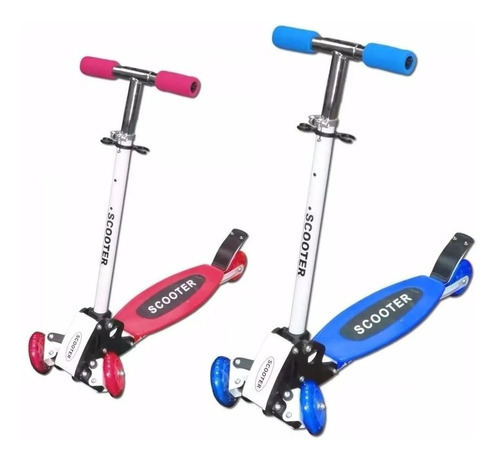 Monopatín Scooter Tripatin Ajustable Aluminio Niños Colores