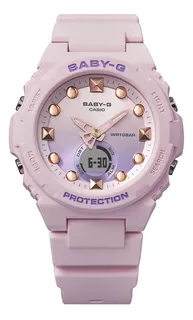 Reloj Mujer Casio Baby G Bga-320-4a Super Liviano Color de la malla Rosa Color del bisel Rosa Color del fondo Lila