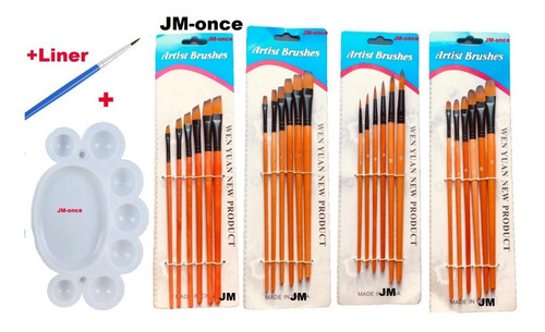Set Kit 25 Pinceles Artistas, Oleo, Acrilico, Profesionales+
