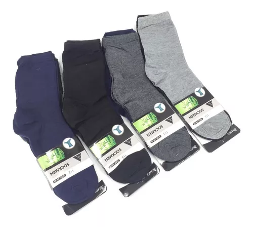 Pack 12 Calcetines Deportivos Hombre Largo Bambú B-7811-1