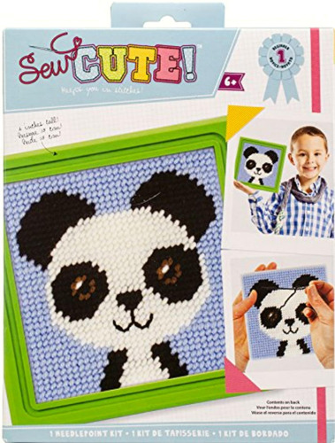 Colorbok Sew Cute Needlepoint Paul Panda, Azul