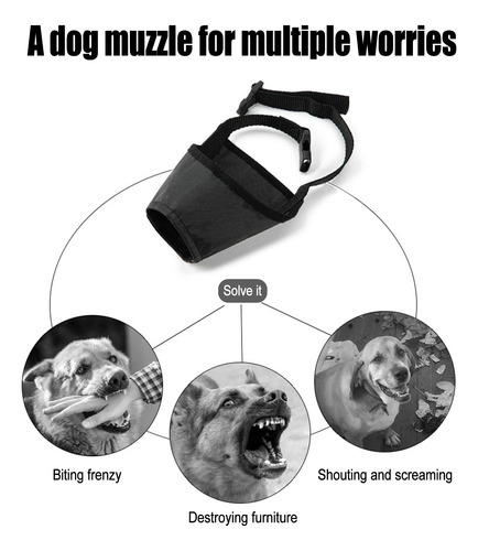 Bozal Para Perro, Protector Bucal, Antimordeduras, Antiuso D