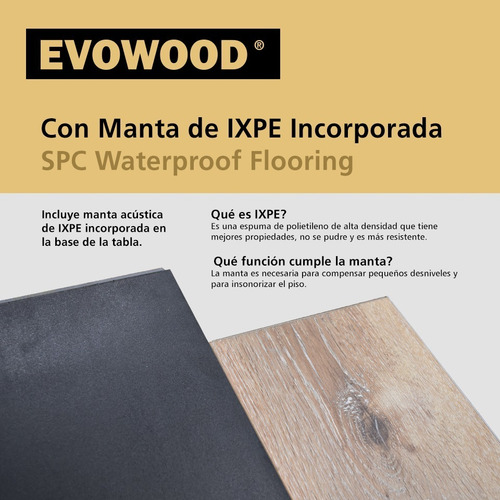 Imagen 3 de 10 de Piso Vinílico Roble Brown Spc Resistentes Al Agua Con Click