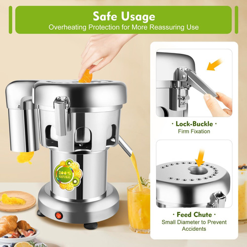 Extractor De Jugo Comercial De Alta Resistencia De 370 W