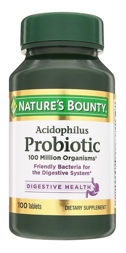 Natures Bounty Acidophilus Probiotico 100 Tabletas Tienda 