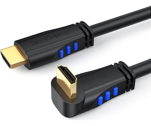 Cablecreation Cable Hdmi 4k Ángulo De 6 Pies Hacia Abajo Áng