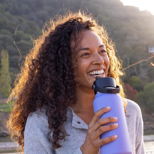 Garrafa De Água Hydro Flask Wide Mouth Com Tampa De Palha Fl