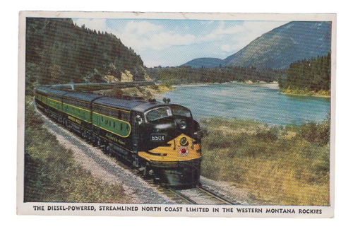 50's Postal Ferrocarril Northern Pacific Coast Vintage Tren