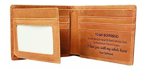 Mens Wallet A Mi Novio,papel Triple Grabado 4dlxl