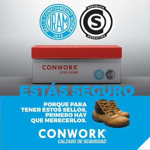 Imagen 8 de 10 de Botin De Seguridad Conwork Línea Fly 553baf Titan Camel