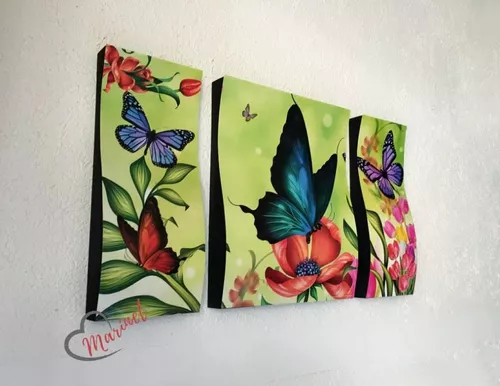 Cuadro Decorativo Arte Mariposas (80x50 Cm)