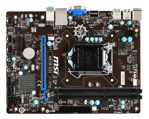 Placa Msi Intel H81m-e33 Socket 1150 4ta Generacion