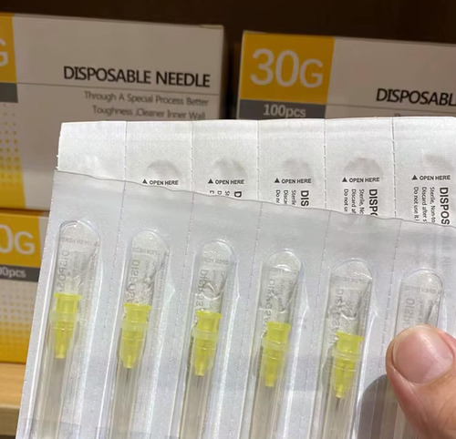 25 Agujas 4mm 30g Hipodermica Procedimientos Especiales