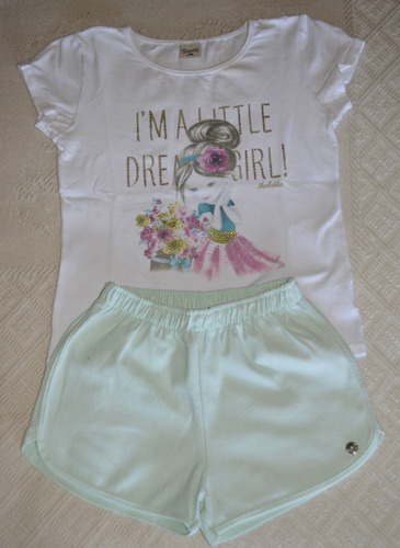 Conjunto Short Y Remera Estampada- Niña 7-8 Años