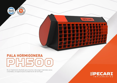 Implemento Pala Hormigonera Pecarí Para Minicargadoras